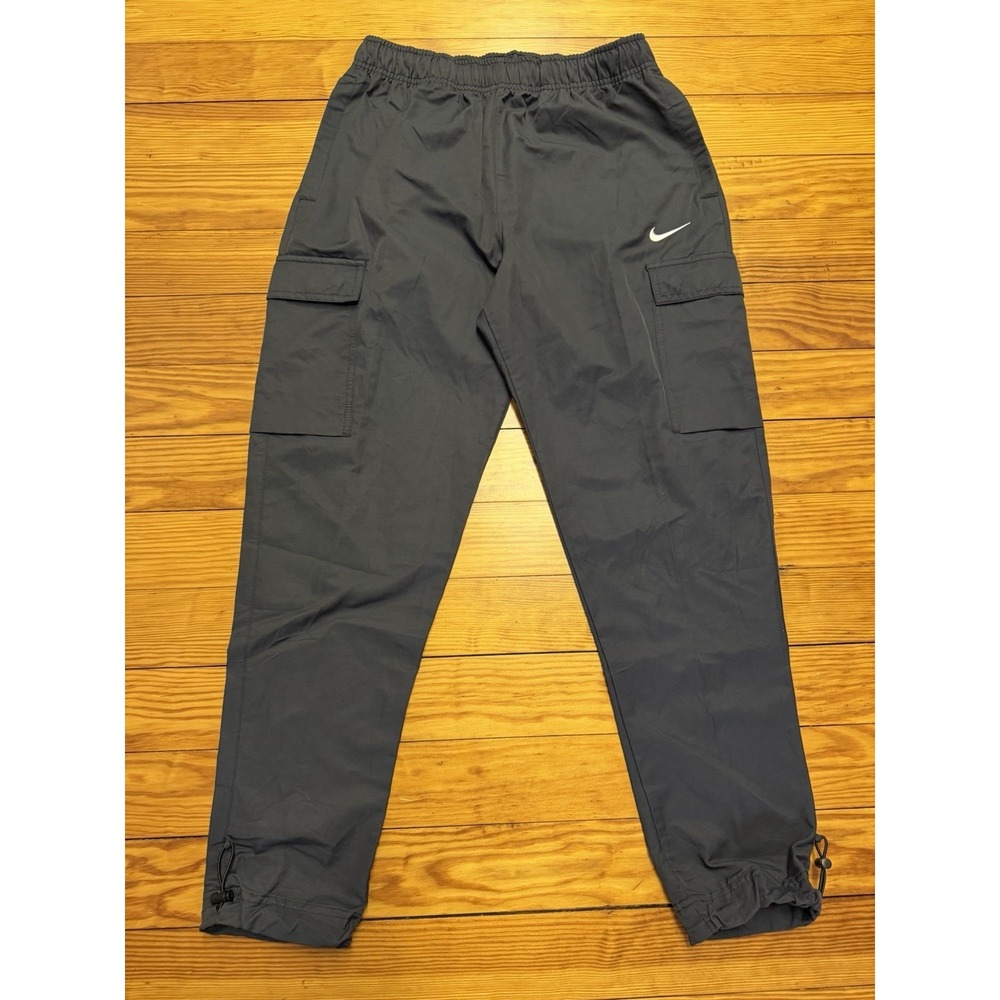 Nike Sportswear Air Play Cargo Pants Mens Small  Gray HJ0829-010 Bungee Cuff